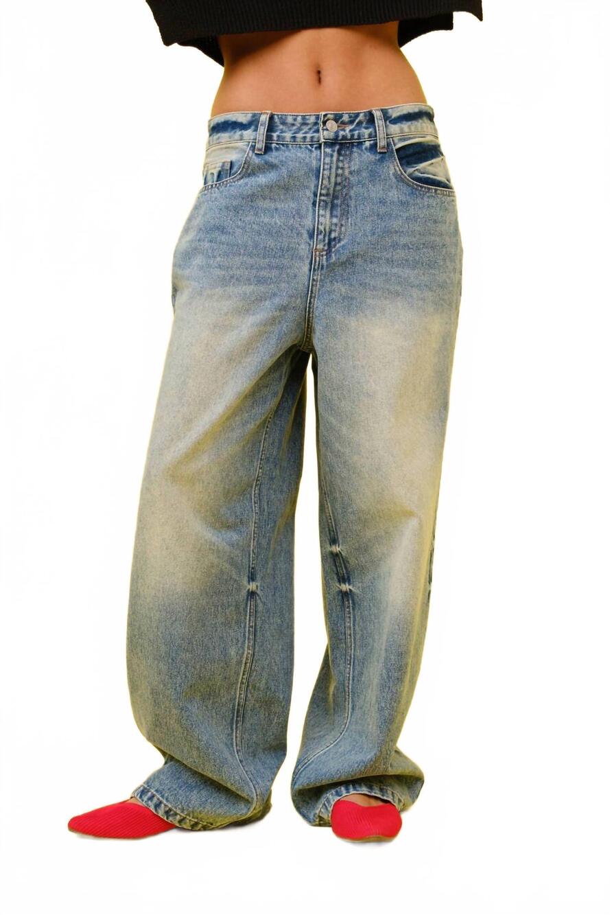 NEW SIGNATURE8 chanda wide leg jeans in medium wash